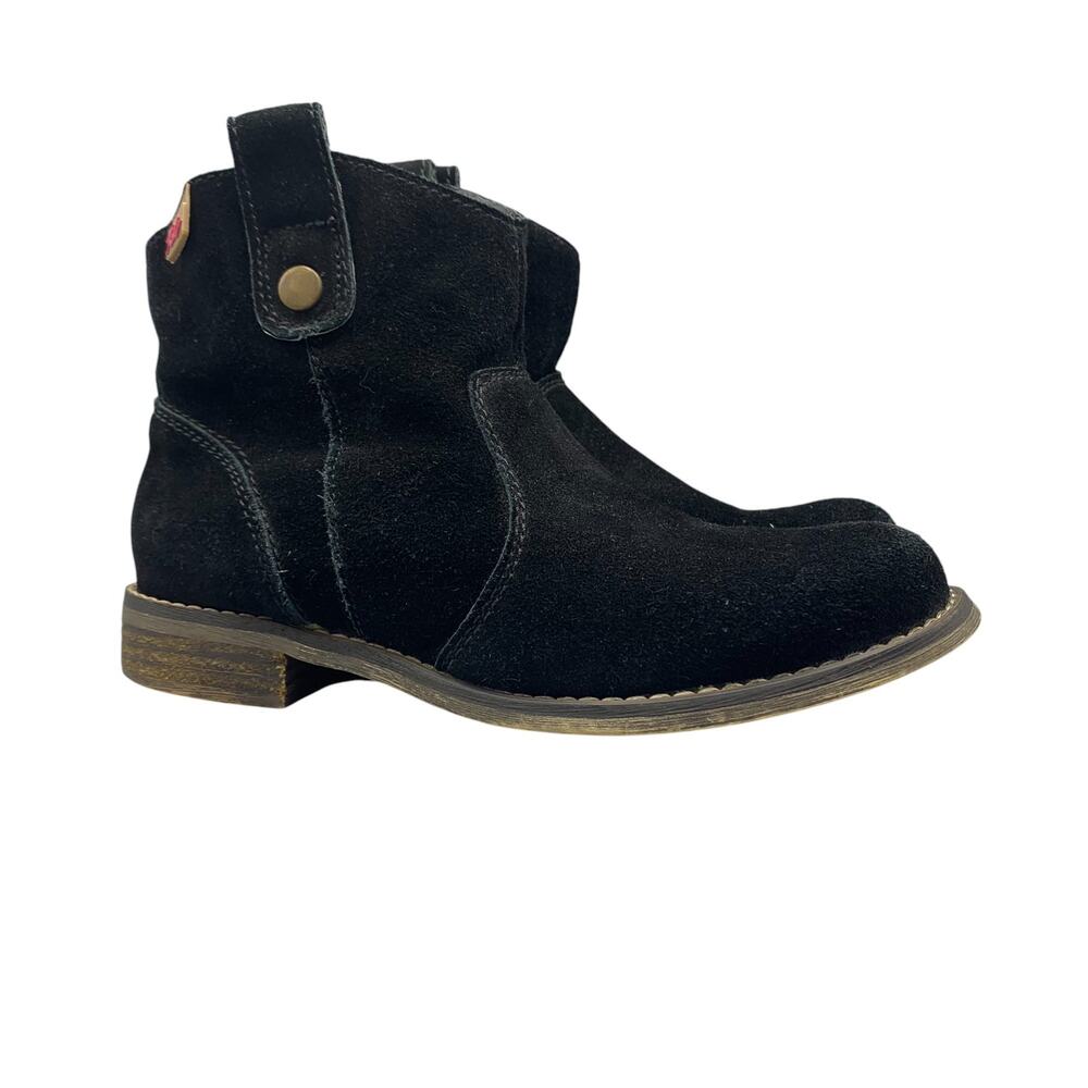 Rebels Womens Wydam Boots Size 7.5 Black Suede Bootie Western Ankle Leather